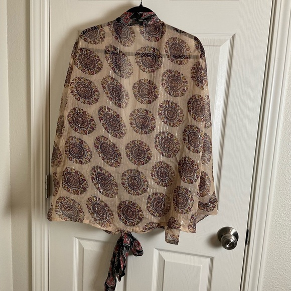 Free People Kantha Shimmer Tie Kimono in Desert Rose | REVOLVE - Picture 11 of 12